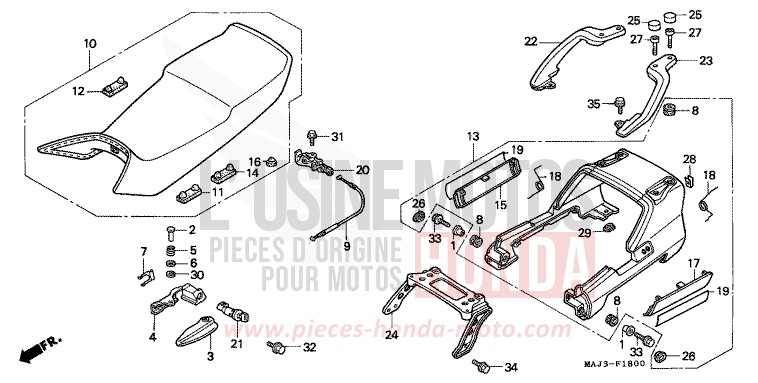 SITZ von Pan-European ABS PEARL ATLANTIS BLUE (B142D) von 1995